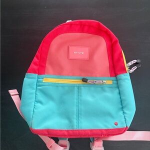 STATE Kids Mini Kane Pink & Mint Backpack
